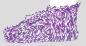 Preview: Knitted slippers in purple, black, white from polyester in size 38/39